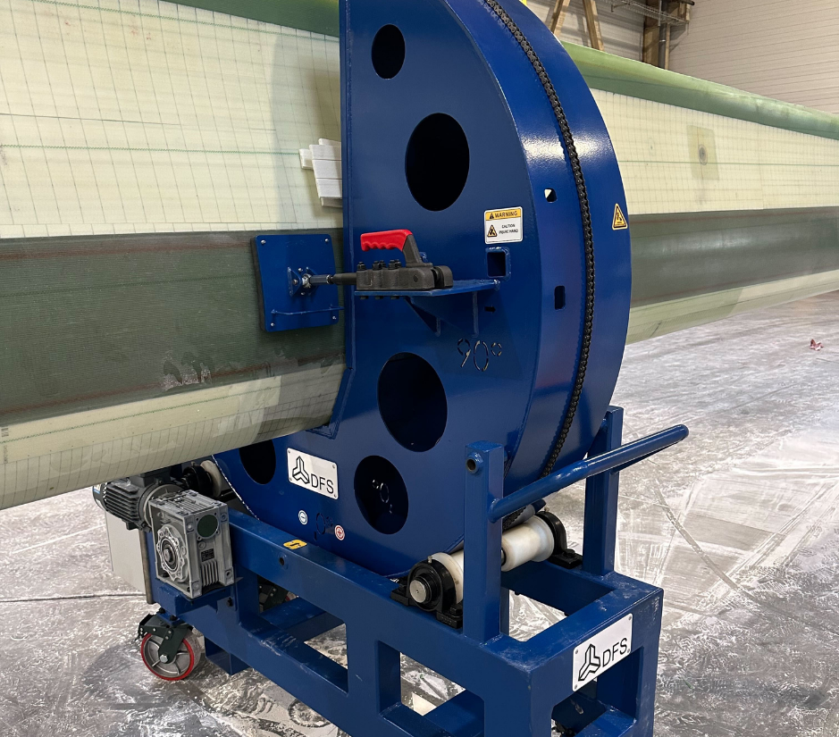DFS Composites blade turner with a blade wind